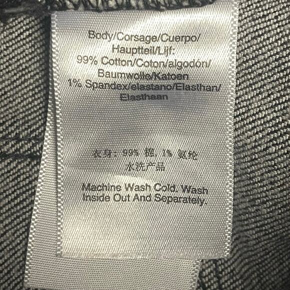 DKNY jeans black cropped frayed hem studded 5 pocket women’s size 10 30 waist - Picture 4 of 6